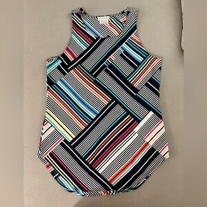 NEW Van Heusen Geometric Striped Tank Top